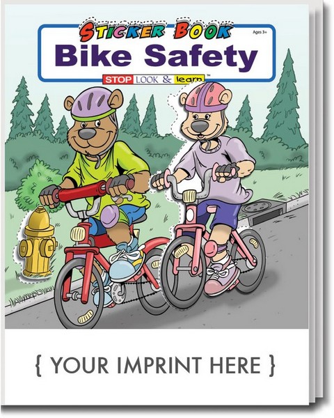 SC1005 Bike Safety STICKER Book with Custom Imprint 